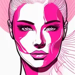 pink face paint image